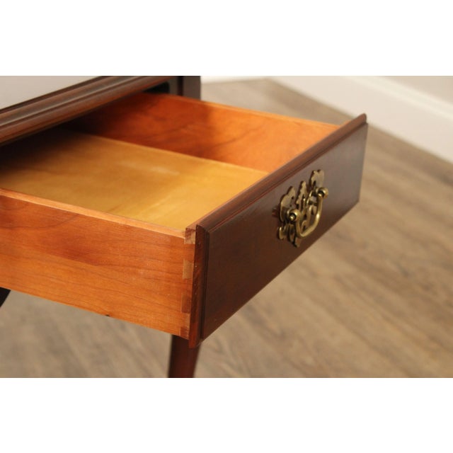 Ethan Allen Ethan Allen 'Georgian Court' Queen Anne Style Cherry End Table For Sale - Image 4 of 12