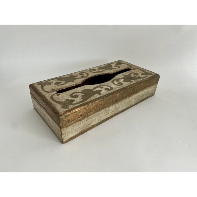 Vintage Italian Florentine Tissue Box For Sale - Image 4 of 10