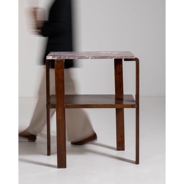 Art Deco Side Table with Marble Top, Antique, France, Circa 1930 For Sale - Image 13 of 13