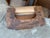 Brown Lou Hodges Style California Rustic Industrial Sling Lounge Chairs Ottoman a Pair For Sale - Image 8 of 12