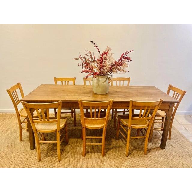 Brown French Dining Table in Oak For Sale - Image 8 of 9