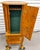 1960s Mid Century Revolving Jewelry Armoire in Oak Finish Free Standing Pilasters Mirror Chest of Draws For Sale - Image 9 of 17