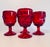 Vintage 1960s Red Cubist Glass Water Stems, Set of 4 For Sale - Image 9 of 9