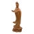 Vintage Guanyin the Bodhisattva of Compassion Hand Carved Wood Statue Figure For Sale