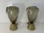 This pair of Art Deco style vase lamps was produced in Italy in the 2000s. They are completely made of grey Murano glass...