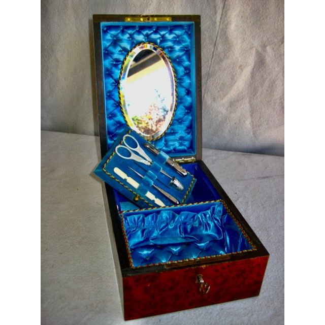Lovely witness of a way of life when people had the time to do and appreciate things with elegance , this lovely box is...