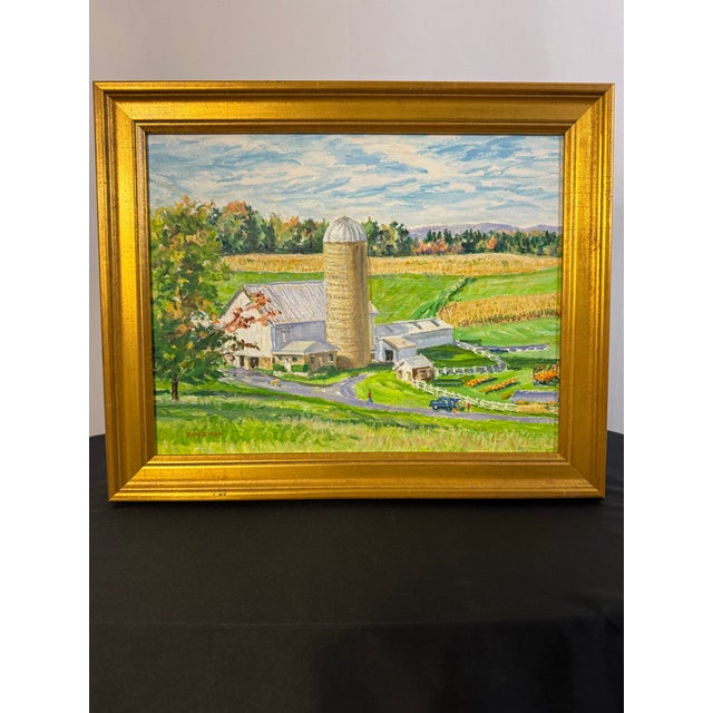 William M. Hoffman Jr. 2004 “Green Mead Farm, Ligonier, Pa” Pennsylvania Original Oil Painting For Sale - Image 4 of 12