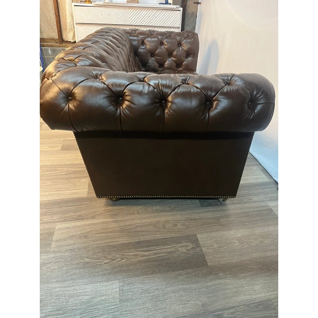 Mid 20th Century LoeBlein Chesterfield Sofa For Sale In Raleigh - Image 6 of 10