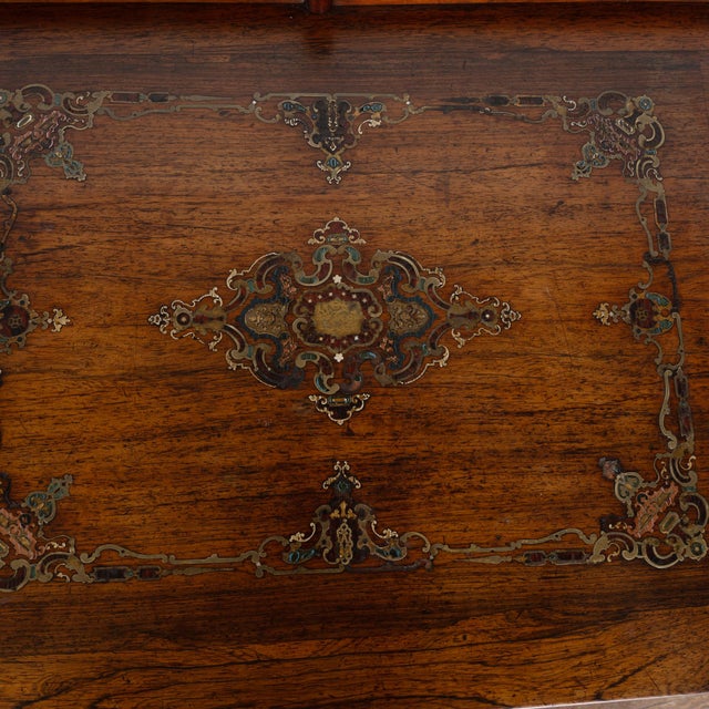 Mid 19th Century 19th Century Inlaid Mahogany Ladies Writing Desk, Denmark For Sale - Image 5 of 11