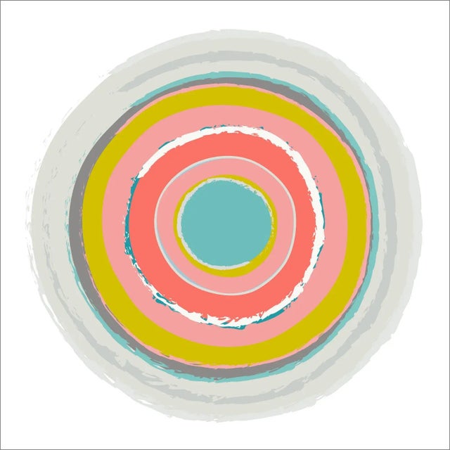 Not Yet Made - Made To Order "Circles in Yellow and Pink" Contemporary Fine Art Print by Melinda Cox 30" X 30" For Sale - Image 5 of 5