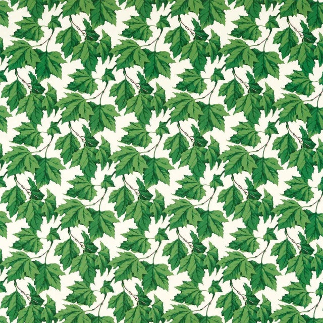 Harlequin Dappled Leaf Fabric in Emerald - a Sample For Sale