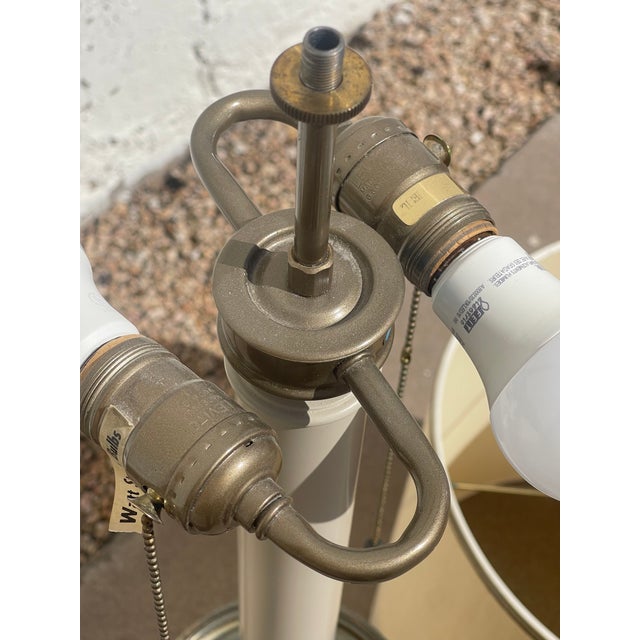 1940s Stiffel Bamboo Brass Table Lamp For Sale - Image 10 of 12