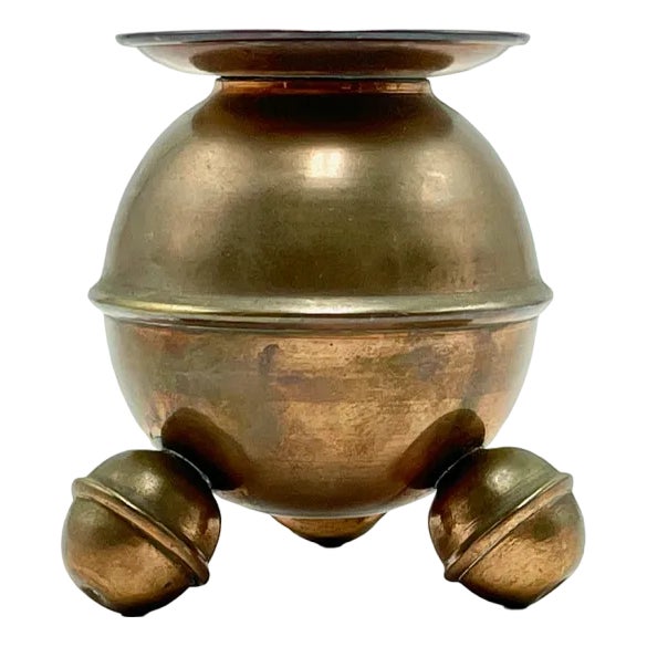 Copper Sphere Candleholder from Gusum Bruk, 1920s For Sale