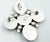 Contemporary Chanel Silver CC Crystal Cream Yellow Peach Stone Cross Large Pendant Brooch For Sale - Image 3 of 5