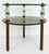 Hollywood Regency Brass, Eglomise Mirrored Side Table, 1950s, 2-tiered Offered for sale is a circa 1950s Hollywood...