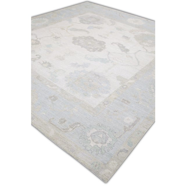 Modern Modern Handmade Turkish Oushak Rug 9'8"x10'5" For Sale - Image 3 of 7