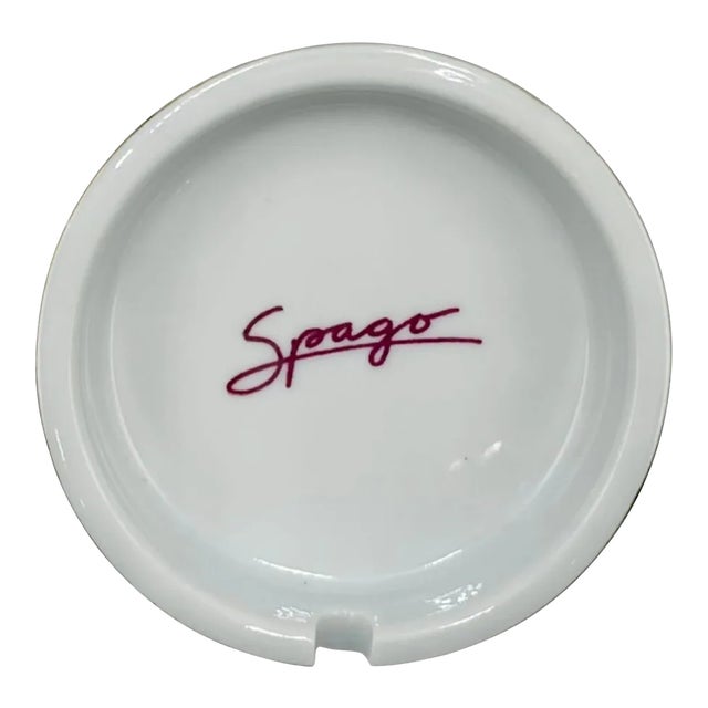 Vintage Spago Restaurant Beverly Hills Los Angeles, Ca Ashtray Porcelain Dish For Sale