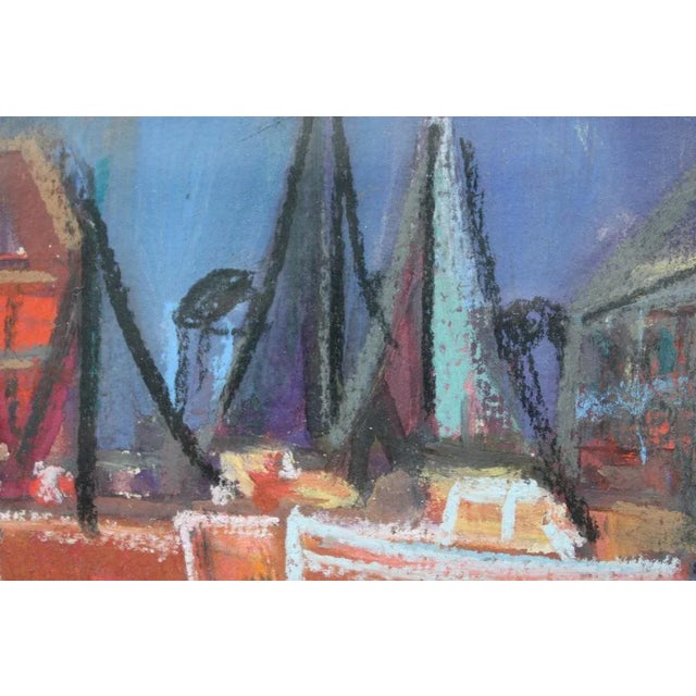 Boats. Paper/pastel. 9,5x13,5 cm. Georgs Barkans (1925-2010) Textile artist, architect, artist Professional education:...