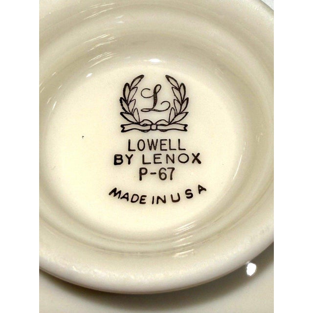 Vintage Lenox Lowell P-67 Gold Stamp Gold Encrusted Cup and Saucer-Set of 4 Usa For Sale - Image 11 of 11