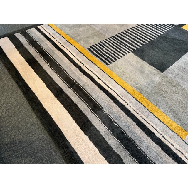 9ft X 12ft Christopher Farr for Design Within Reach Bauhaus Gunta Stölzl Plate Area Rug For Sale - Image 10 of 12