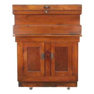 Late 19th Century Victorian Pine Tool Cabinet For Sale