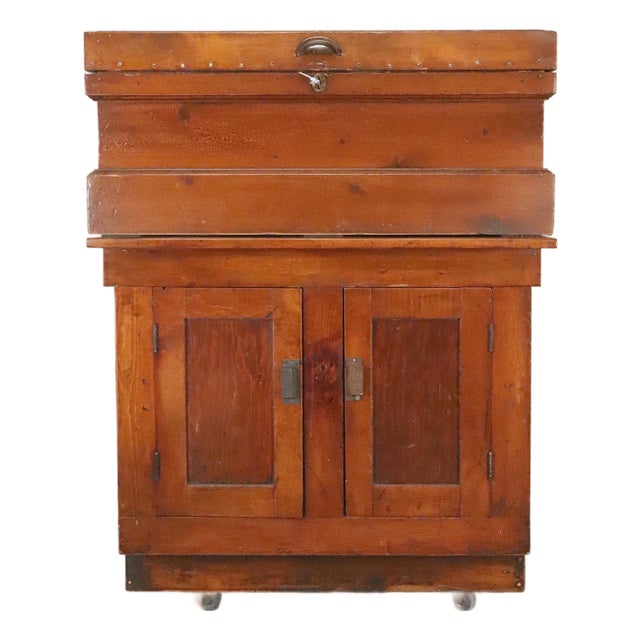 Late 19th Century Victorian Pine Tool Cabinet For Sale