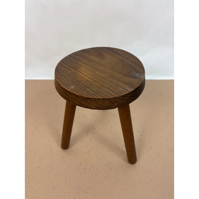 1960s Dutch Wood Stool, 1960s For Sale - Image 5 of 6