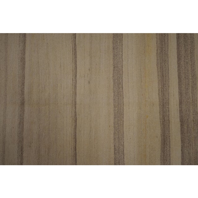 Textile Striped Organic Hemp Kilim Rug 7'8'' X 11' For Sale - Image 7 of 11
