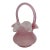 Fenton Dusty Rose Pink Cased Blown Glass Overlay Ruffled Edge Basket For Sale