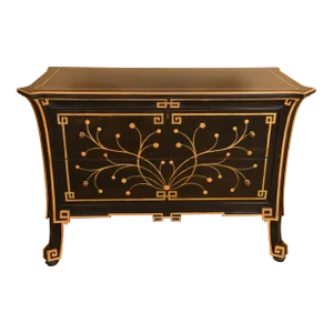 Contemporary Two-Drawer Custom Chest With Greek Key Motif