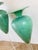 1980s Vintage 1980s Jade Green Oversized Floor Vase Vessel on Lucite Base, a Pair For Sale - Image 5 of 9