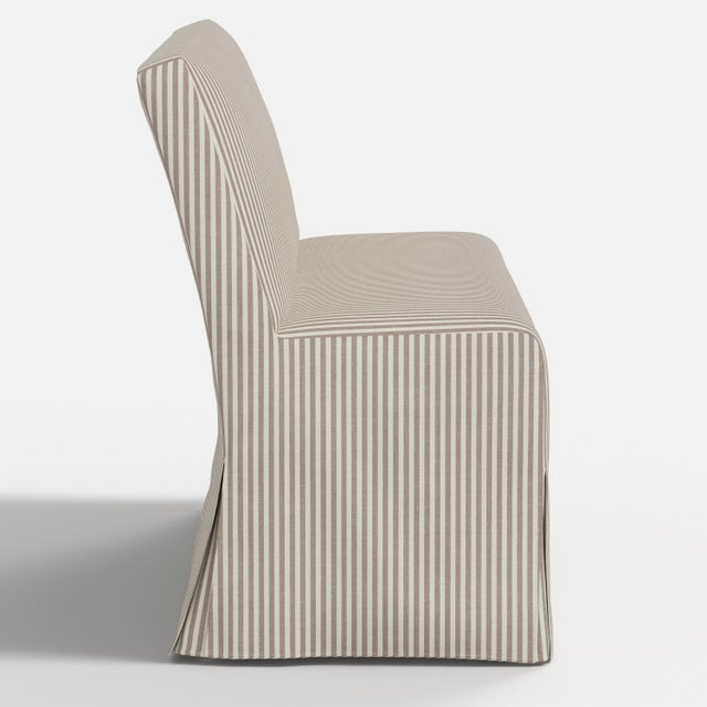 Not Yet Made - Made To Order Stoffer Home x Cloth & Company Lindy Slipcover Dining Banquette in Jane Stripe Mauve For Sale - Image 5 of 8