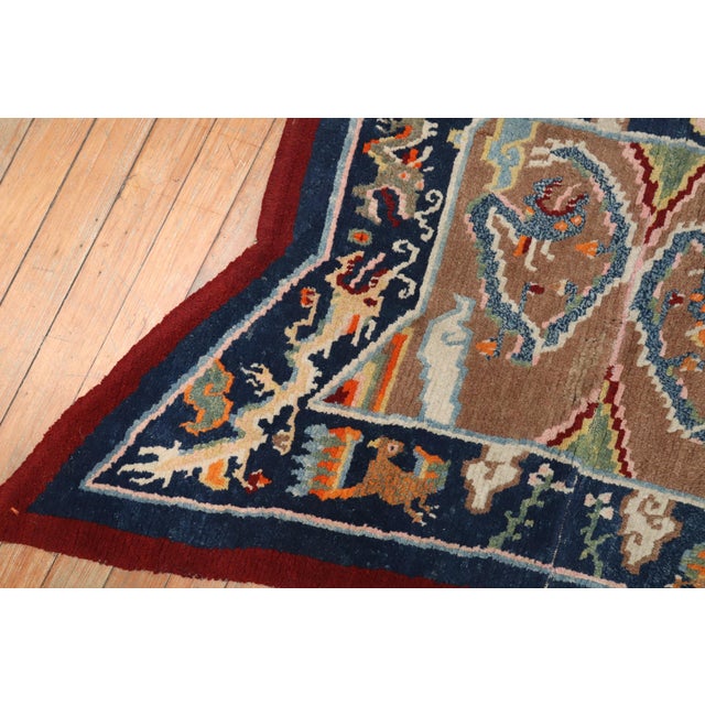 Early 20th Century Tibetan Dragon Horse Cover Textile Rug For Sale - Image 4 of 18