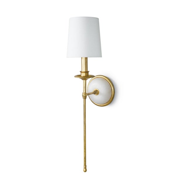 Metal Regina Andrew Fisher Steel Single Sconce, Gold For Sale - Image 7 of 7