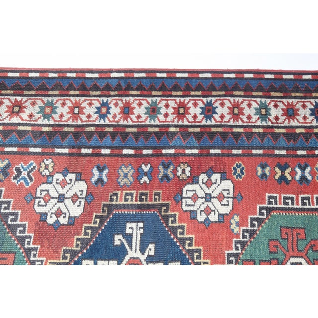 1900 - 1909 Antique Handknotted Caucasion Karabagh Rug -7' 8'' X 3' 5'' For Sale - Image 5 of 12