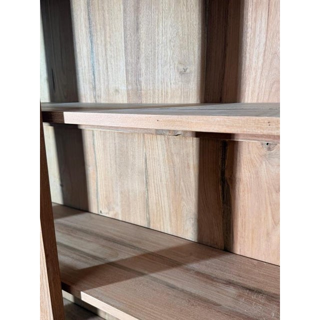 Large Teak Display Storage Cabinet For Sale - Image 5 of 7