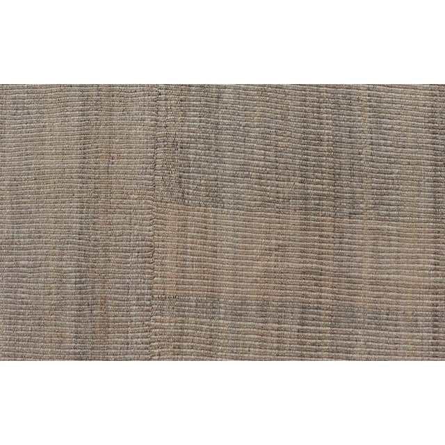 Textile Handwoven Textured Kilim Rug in Beige, Cream, and Soft Brown Tones 9'3 X 12'4 For Sale - Image 7 of 11