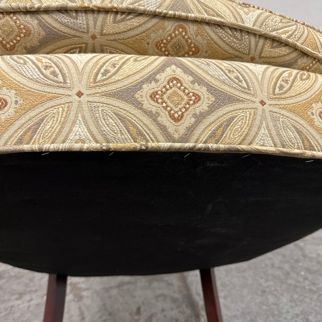 Tufted Channel Wingback Arm Chair For Sale - Image 12 of 12