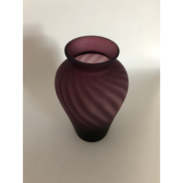 Purple Twist Mist Art Glass Vase Chairish