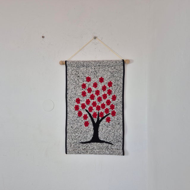 Black Handwoven Wool Wall Tapestry by Finnvilla Oy, Finland, 1990s For Sale - Image 8 of 8