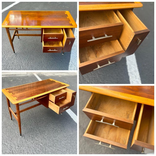 Brown Mid Century Writer’s Desk | by Lane Acclaim For Sale - Image 8 of 11