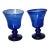 Pair of Handblown Cobalt Blue Glasses, Mid 20th Century For Sale