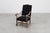 Antique Louis XIII Chair in Black Linen, France, 1800s For Sale - Image 5 of 15