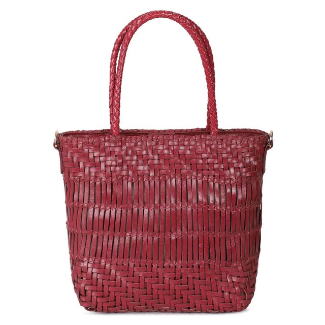 Kaya Wine Small Tote Crossbody For Sale - Image 4 of 5