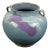 Blue and Purple Ceramic Cachepot or Flower Jar For Sale