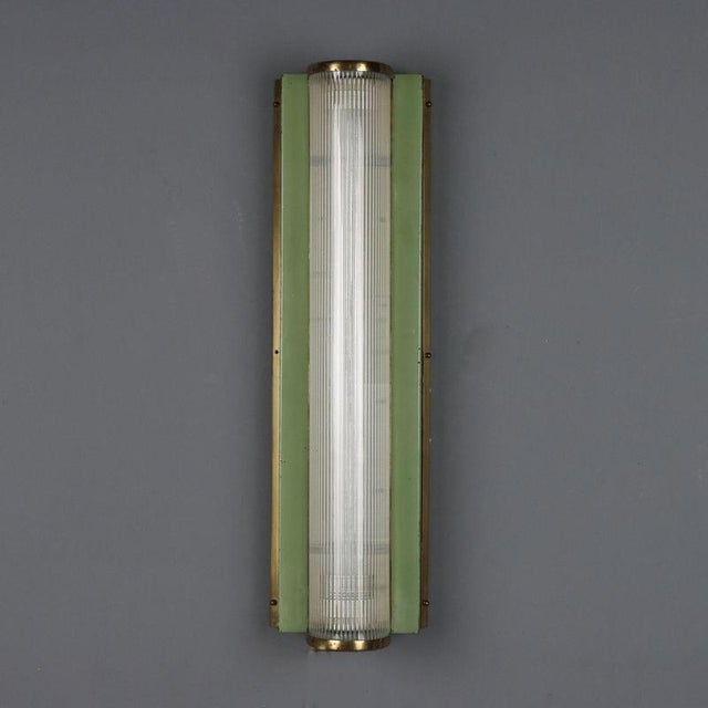 Vintage Glass Wall Lamp, 1940s For Sale - Image 4 of 7