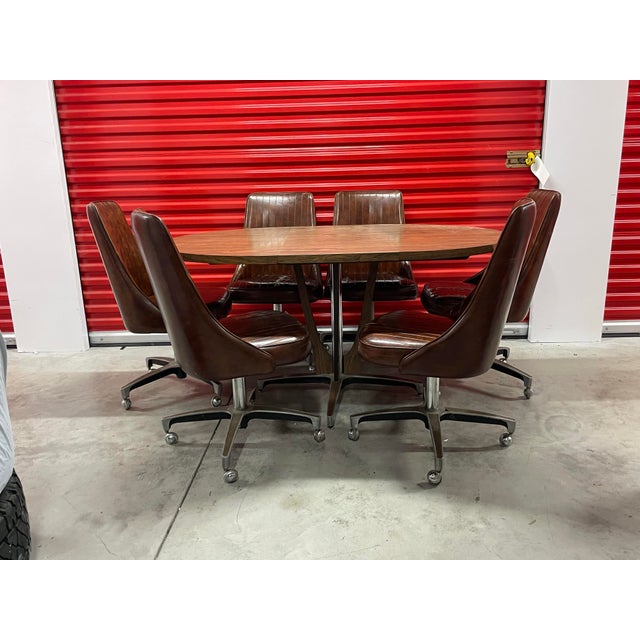 Mid-Century Modern Mid Century Modern Chromecraft Dining Set - 6 Chairs For Sale - Image 3 of 8