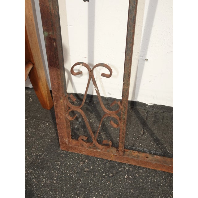 Vintage Mid Century Spanish Style Metal Tall Gate or Wall Decor For Sale - Image 11 of 13