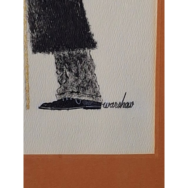 Paper 1990s Matched Pair Stuart Warshaw Signed Judaica Illustration Direct Artist Provenance For Sale - Image 7 of 14