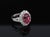 Late 20th Century Rare 4.18ct Gia Certified Pink Sapphire & 1.32ct Diamond Platinum Ring Size 6.25 For Sale - Image 13 of 18